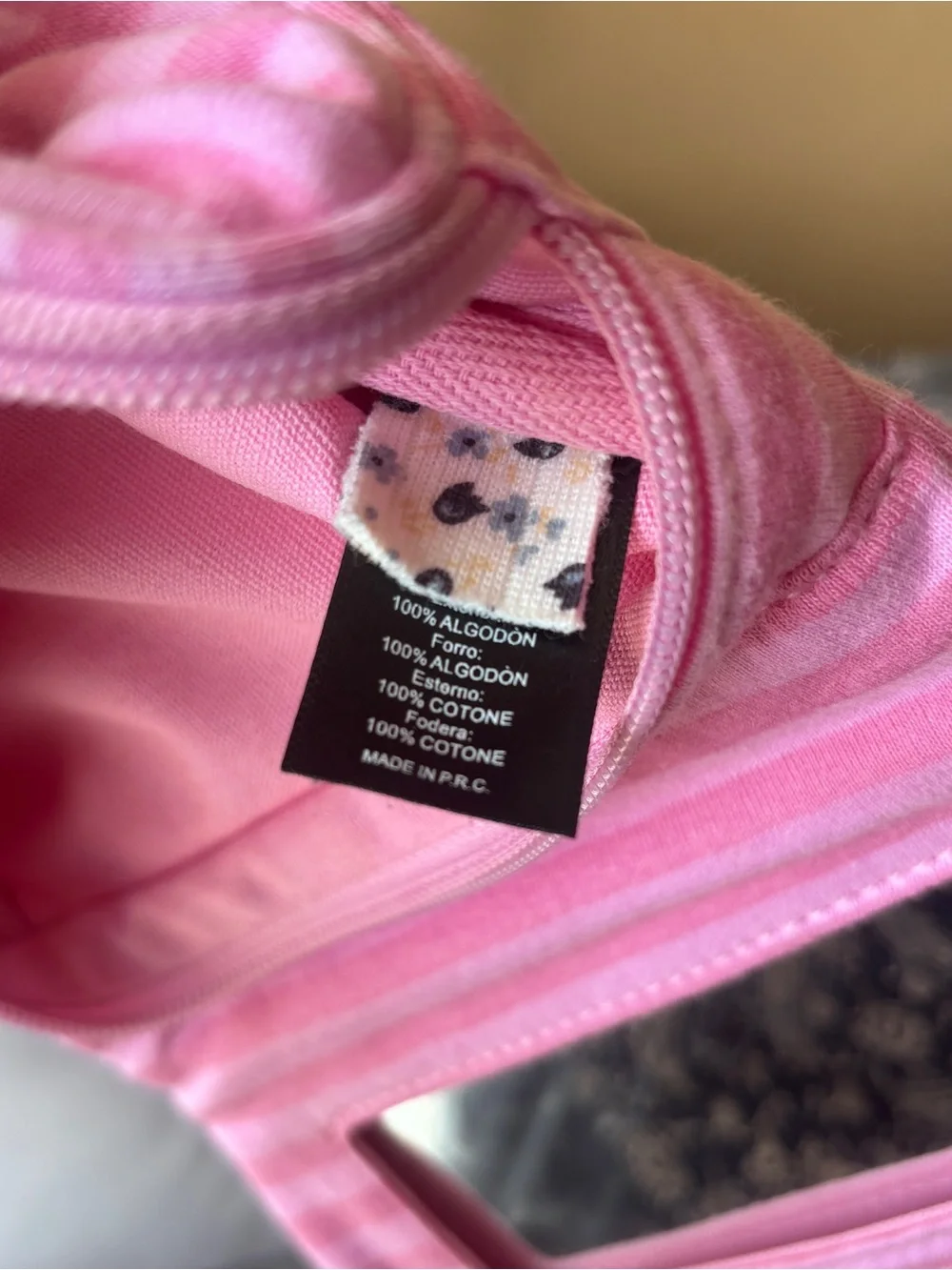 Brandy Melville Pink Striped Make-Up Bags- Set of 2